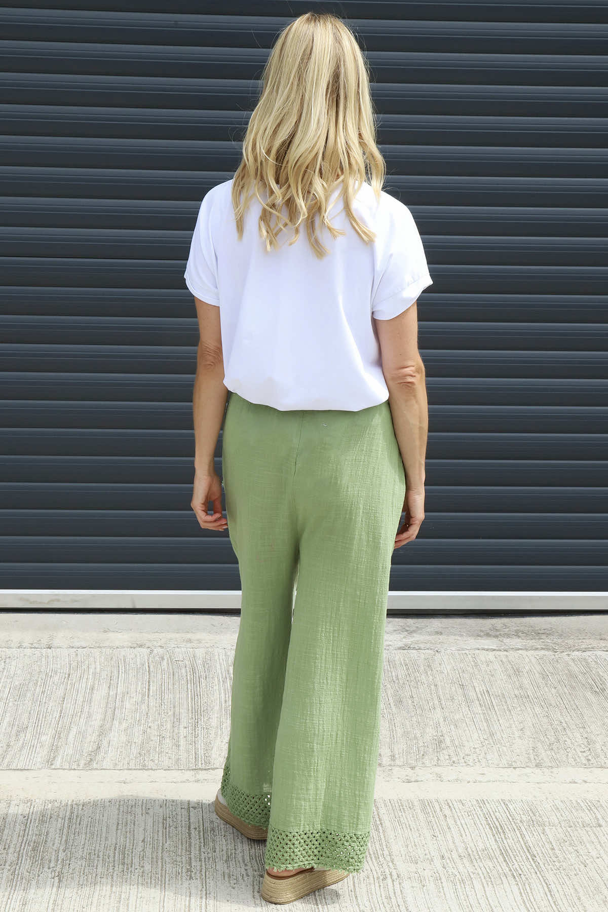 Elana Cotton Trousers Green