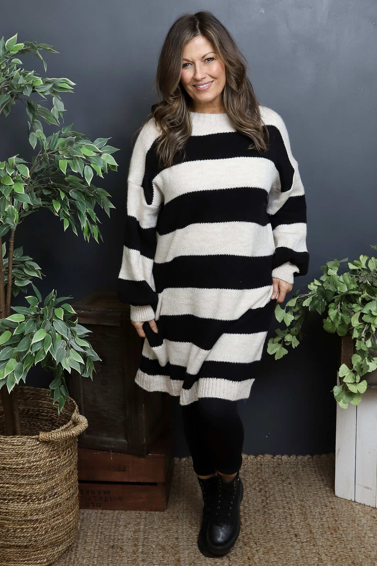 Osanna Stripe Knitted Jumper Stone