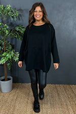 Lindsey Pocket Tunic Black Black - Lindsey Pocket Tunic Black