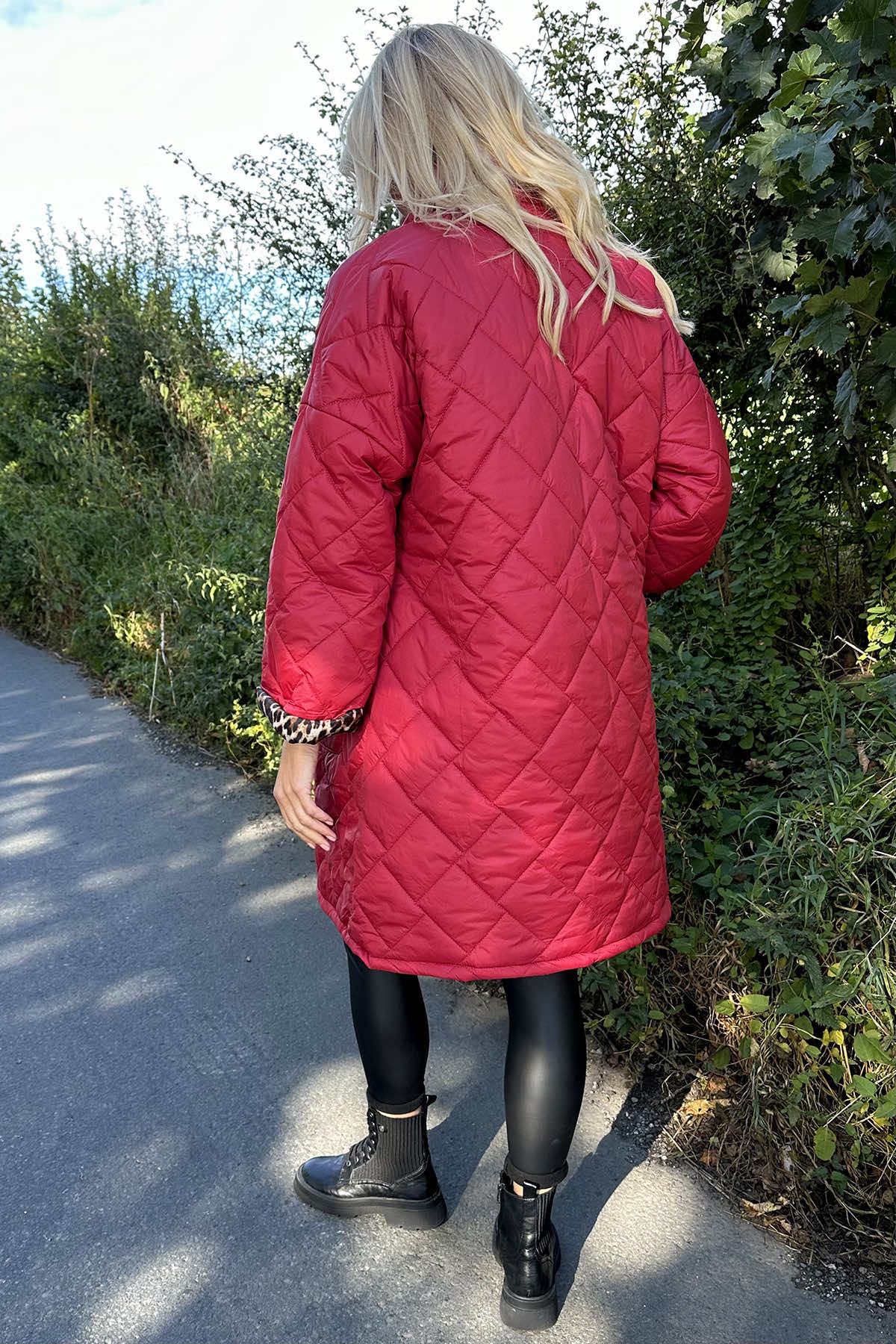 Tiana Padded Coat Wine