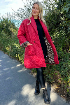 Tiana Padded Coat Wine