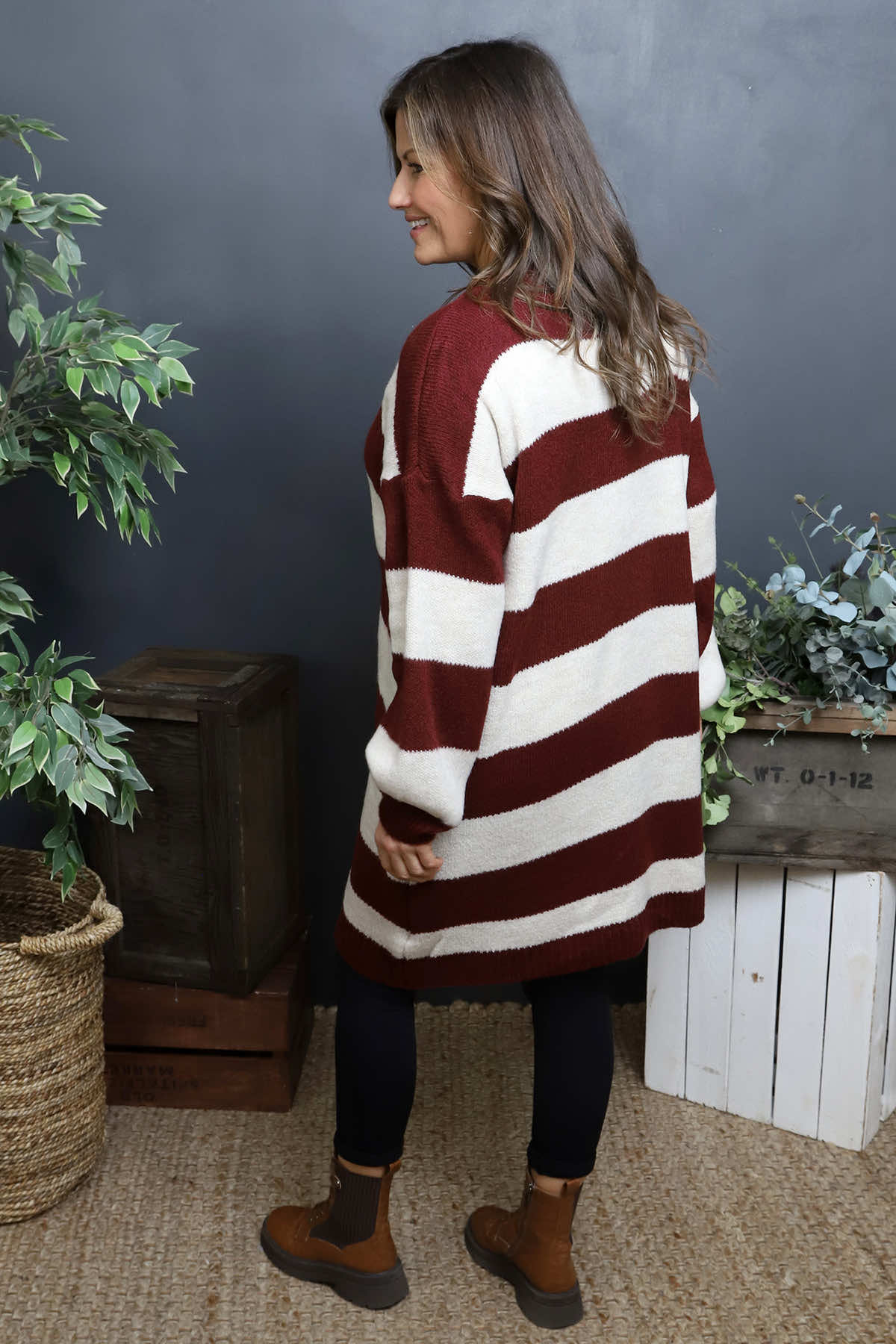 Osanna Stripe Knitted Jumper Wine