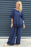 Livie Pocket Cotton Top Navy