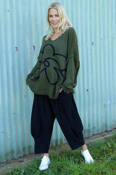 Olwen Needlecord Trousers Black