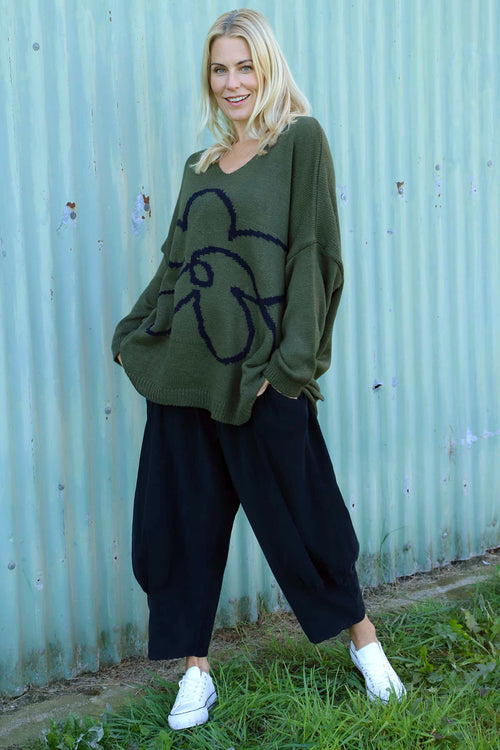 Olwen Needlecord Trousers Black - Image 1