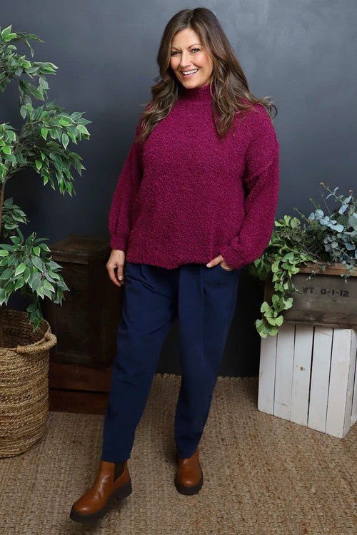 Melesina Boucle Jumper Berry - Image 2