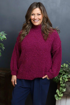Melesina Boucle Jumper Berry