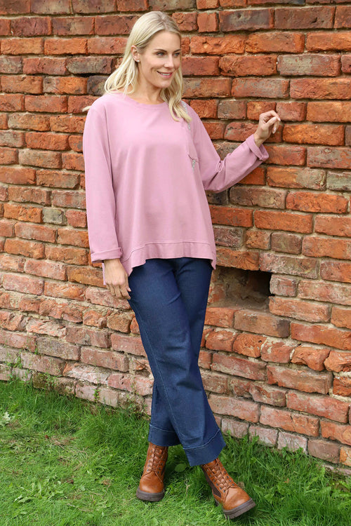 Barbara Pocket Cotton Top Pink - Image 2