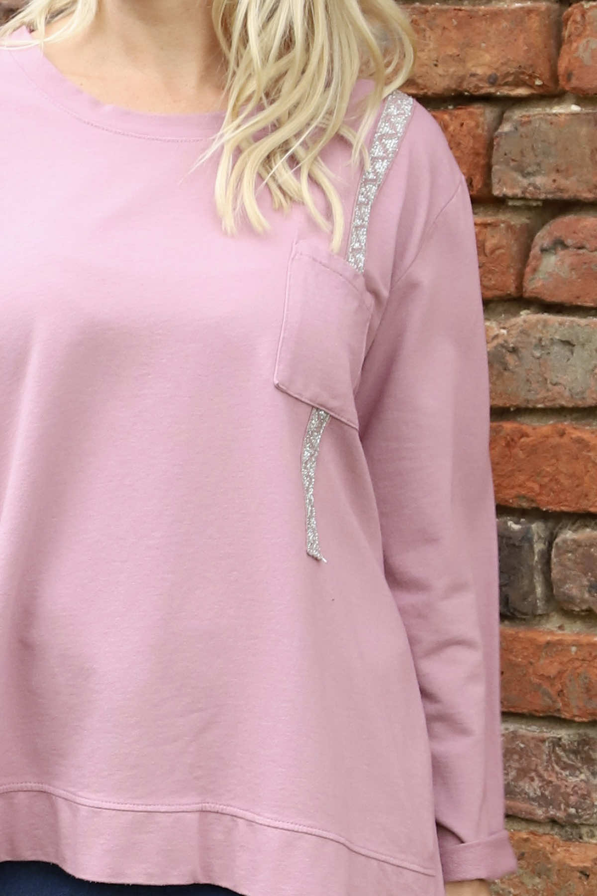Barbara Pocket Cotton Top Pink