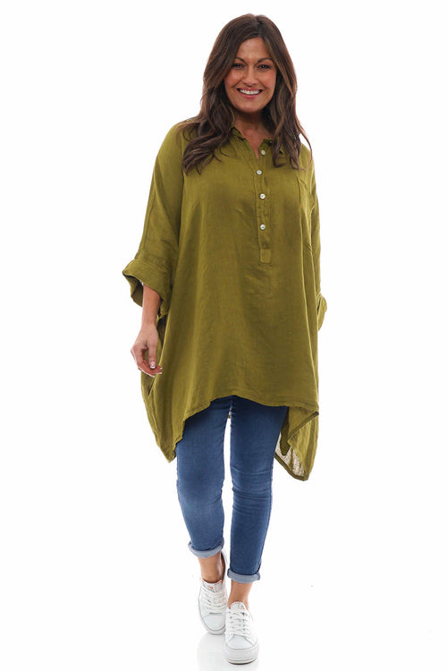 Par Linen Shirt Moss