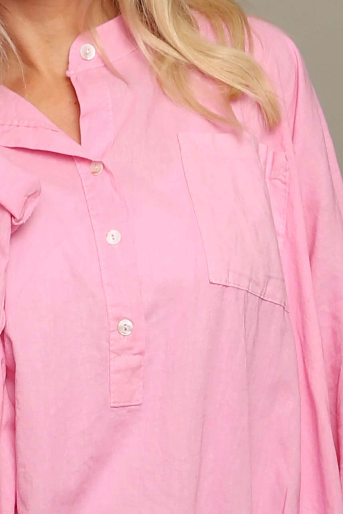 Adrielle Linen Shirt Pink