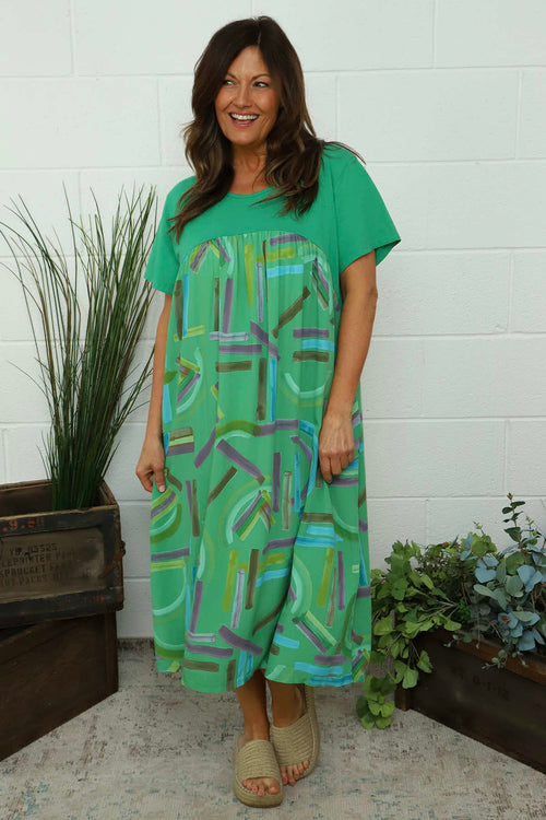 Made In Italy Ebony Print Cotton Dress | Kit and Kaboodal