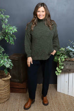 Melesina Boucle Jumper Khaki Khaki - Melesina Boucle Jumper Khaki