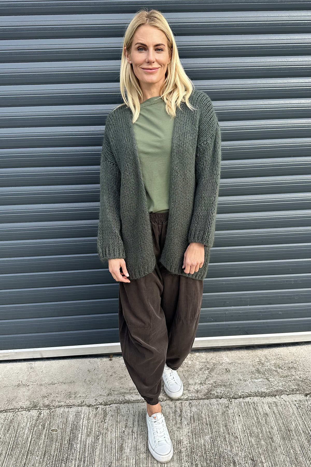 Annie Knitted Cardigan Khaki