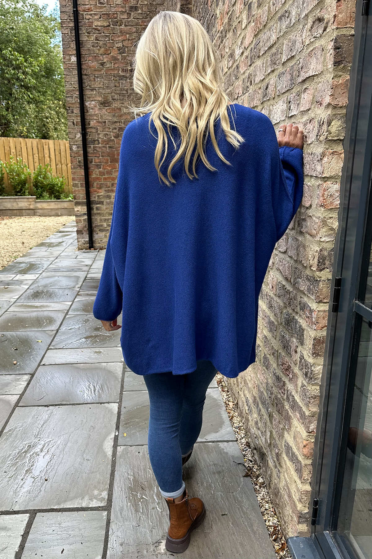 Enya V-Neck Knitted Jumper Royal Blue