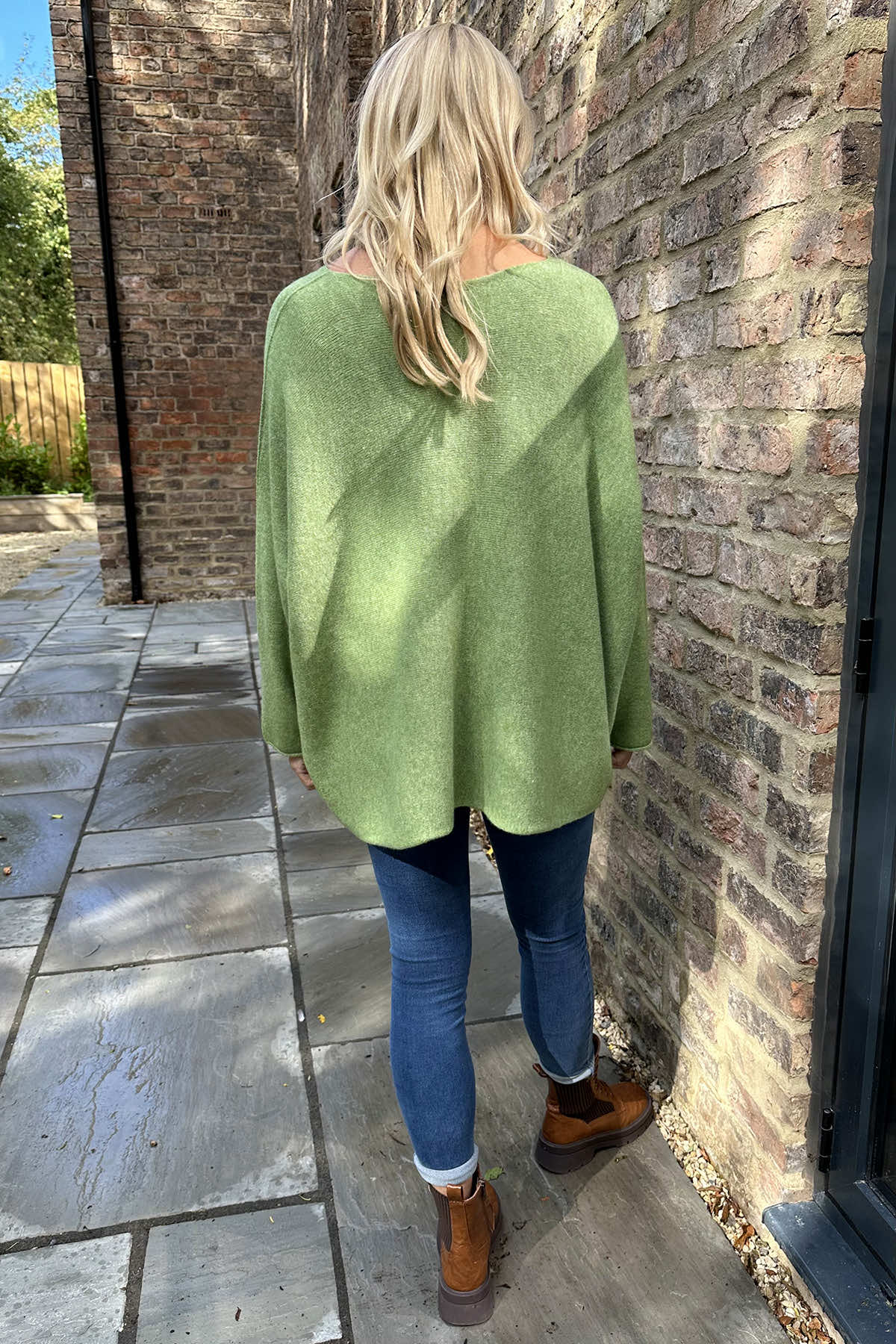 Enya V-Neck Knitted Jumper Olive