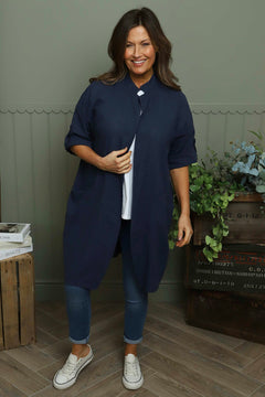 Gillian Linen Jacket Navy