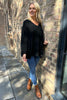 Enya V-Neck Knitted Jumper Black