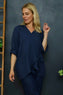 Shyla Check Wrap Top Navy
