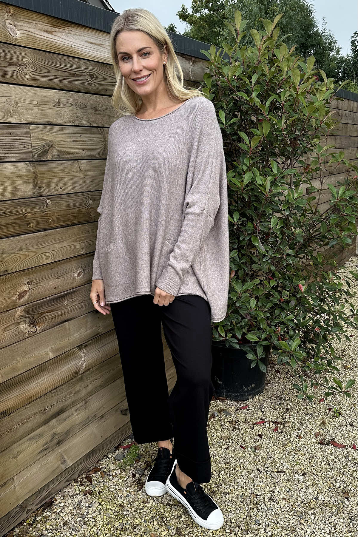 Ferne Pocket Knitted Jumper Mocha