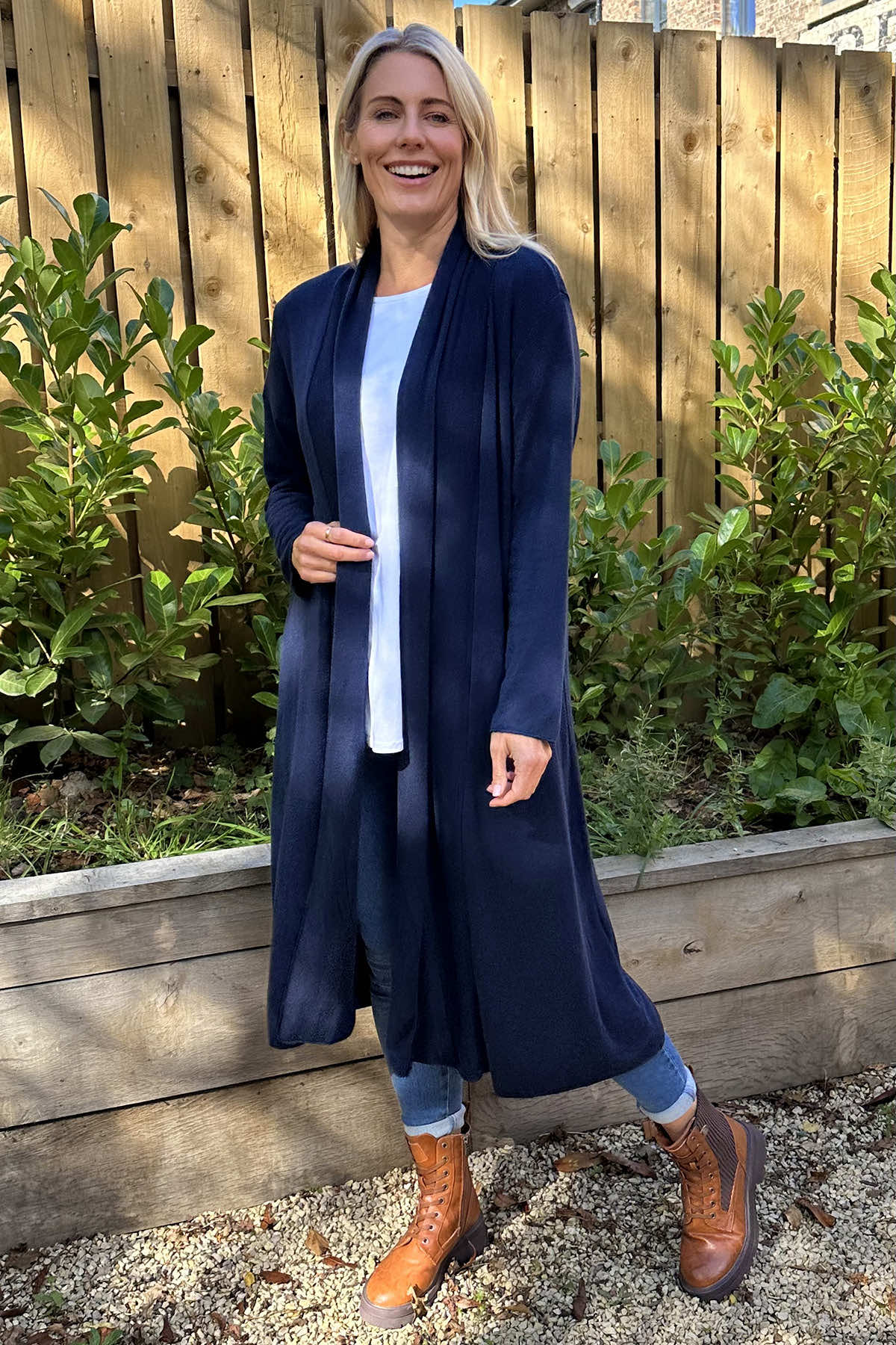 Alex Waterfall Cardigan Navy