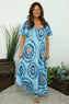 Philomena Circle Print Dress Blue