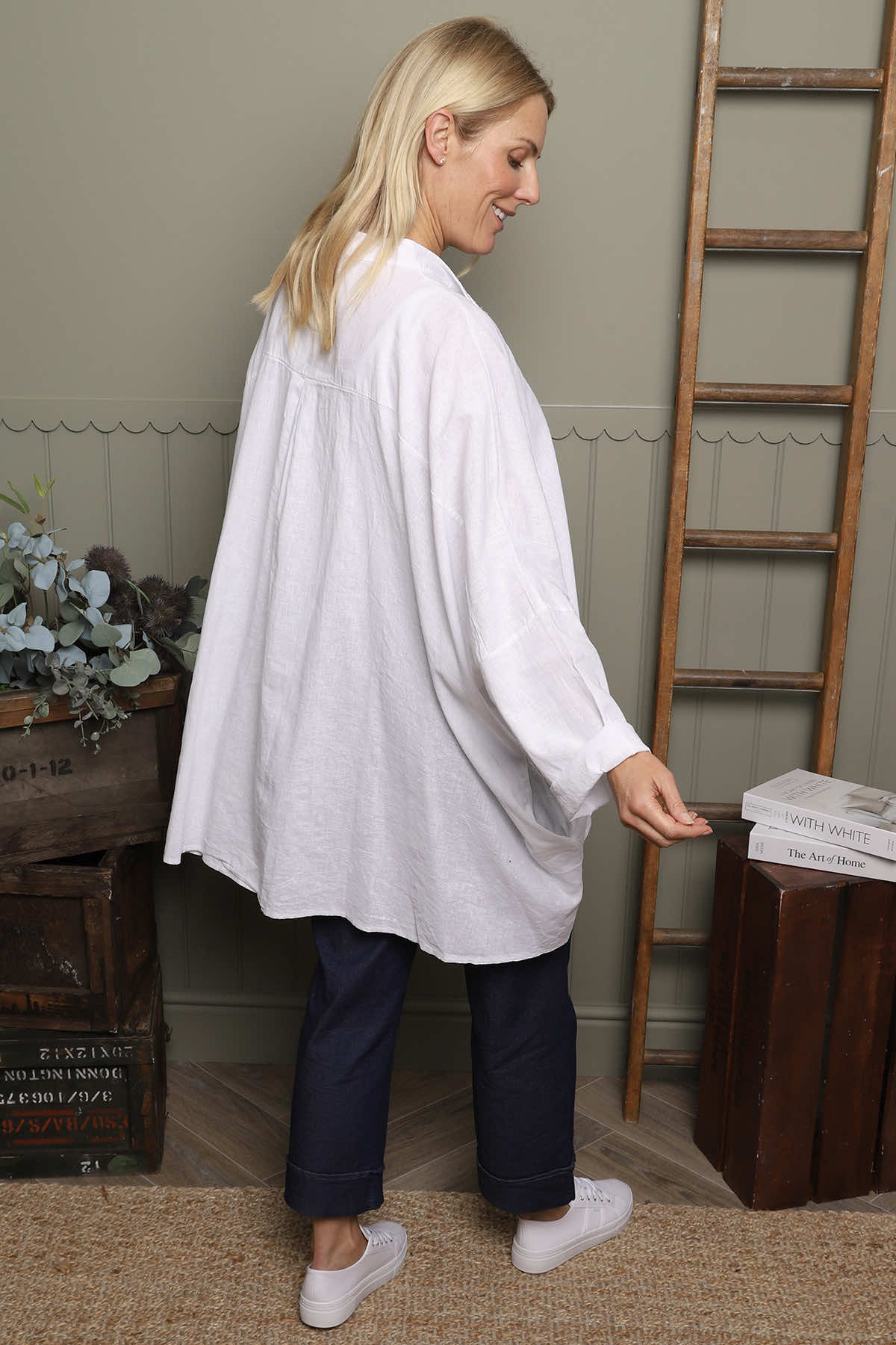 Adrielle Linen Shirt White