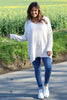 Bo Slouch V-Neck Jumper Stone
