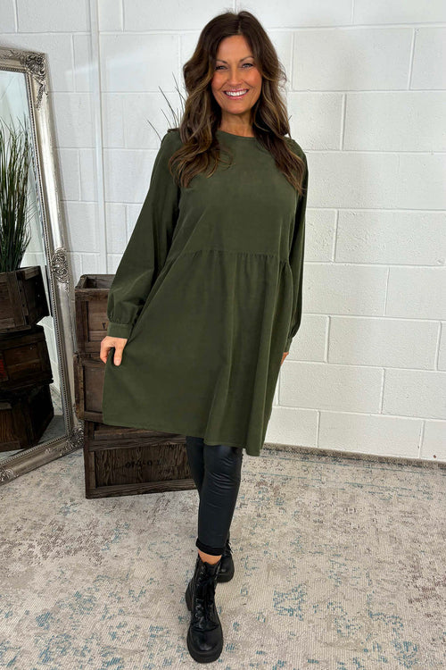 Andrea Needlecord Tunic Khaki