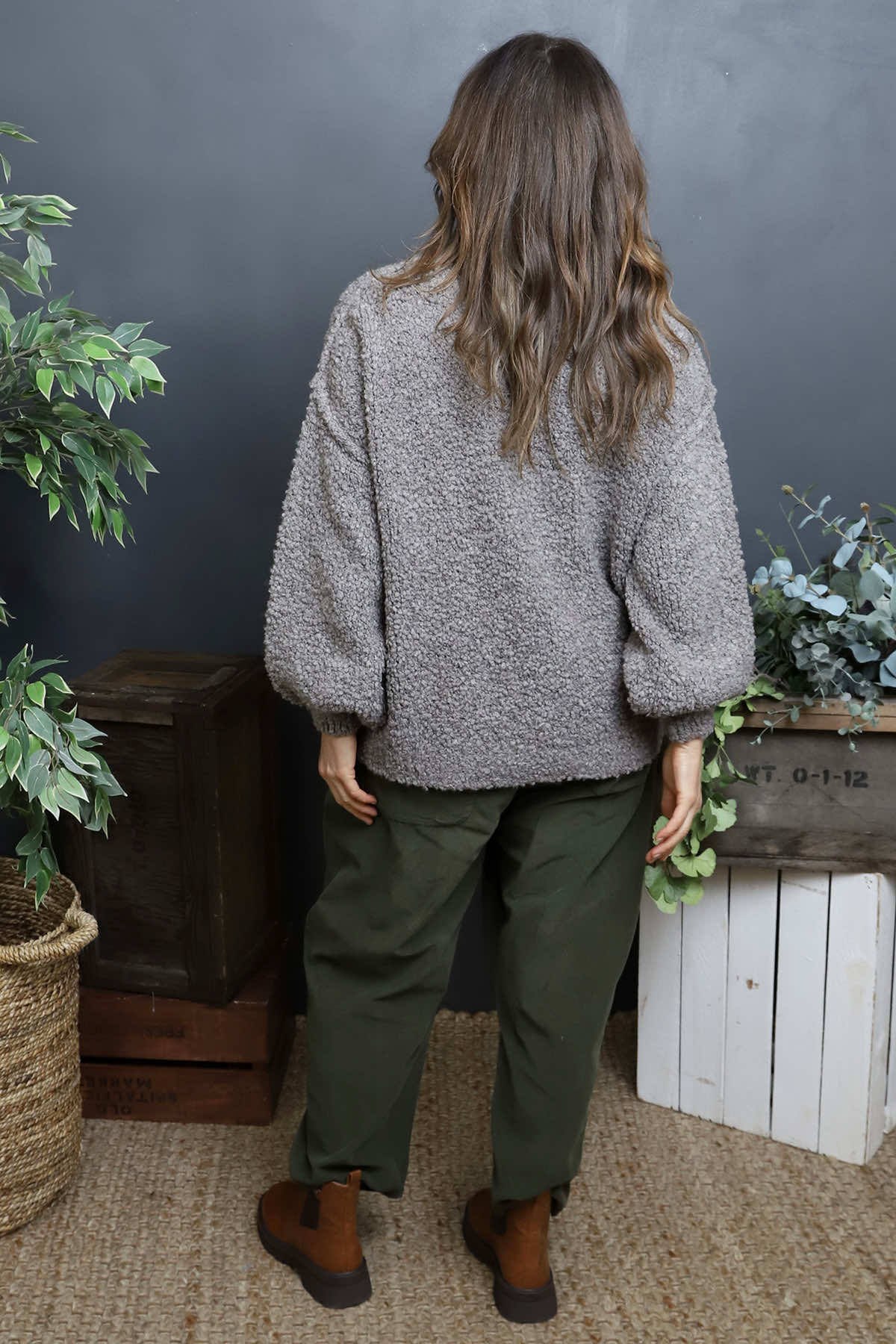 Melesina Boucle Jumper Mid Grey