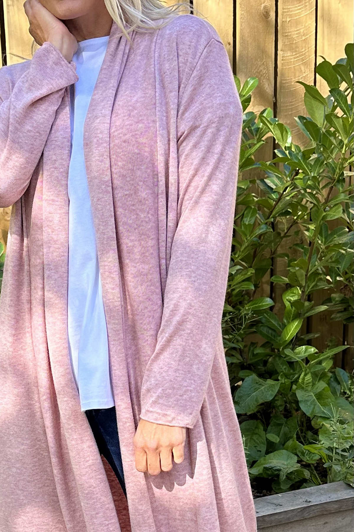 Alex Waterfall Cardigan Pink