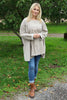 Shauna Button Pocket Needlecord Top Stone