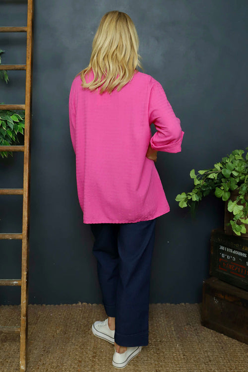 Shyla Check Wrap Top Fuchsia - Image 4