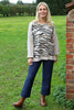 Estella Print Cotton Top Stone