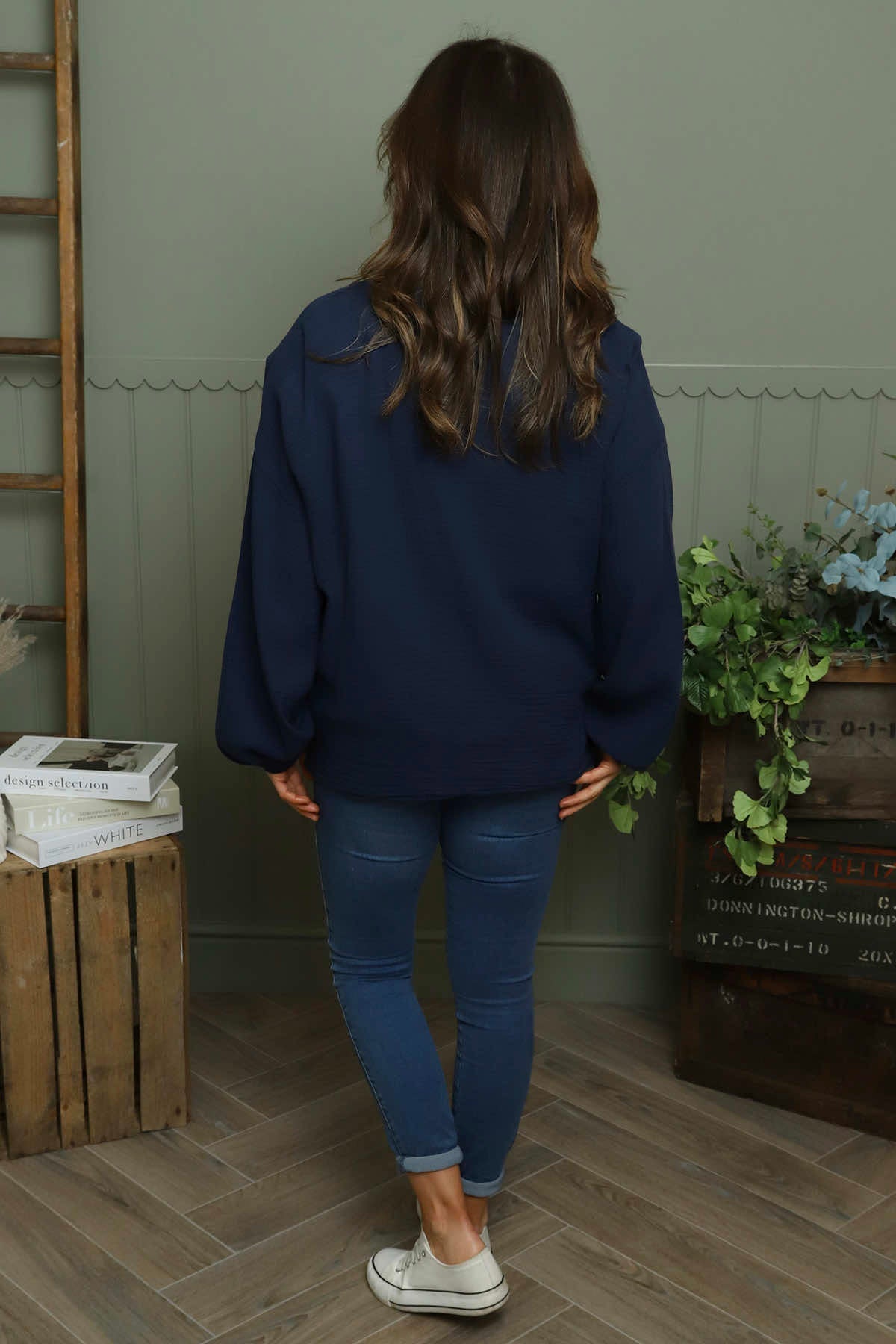 Kalkan Crinkle Cotton Jacket Navy