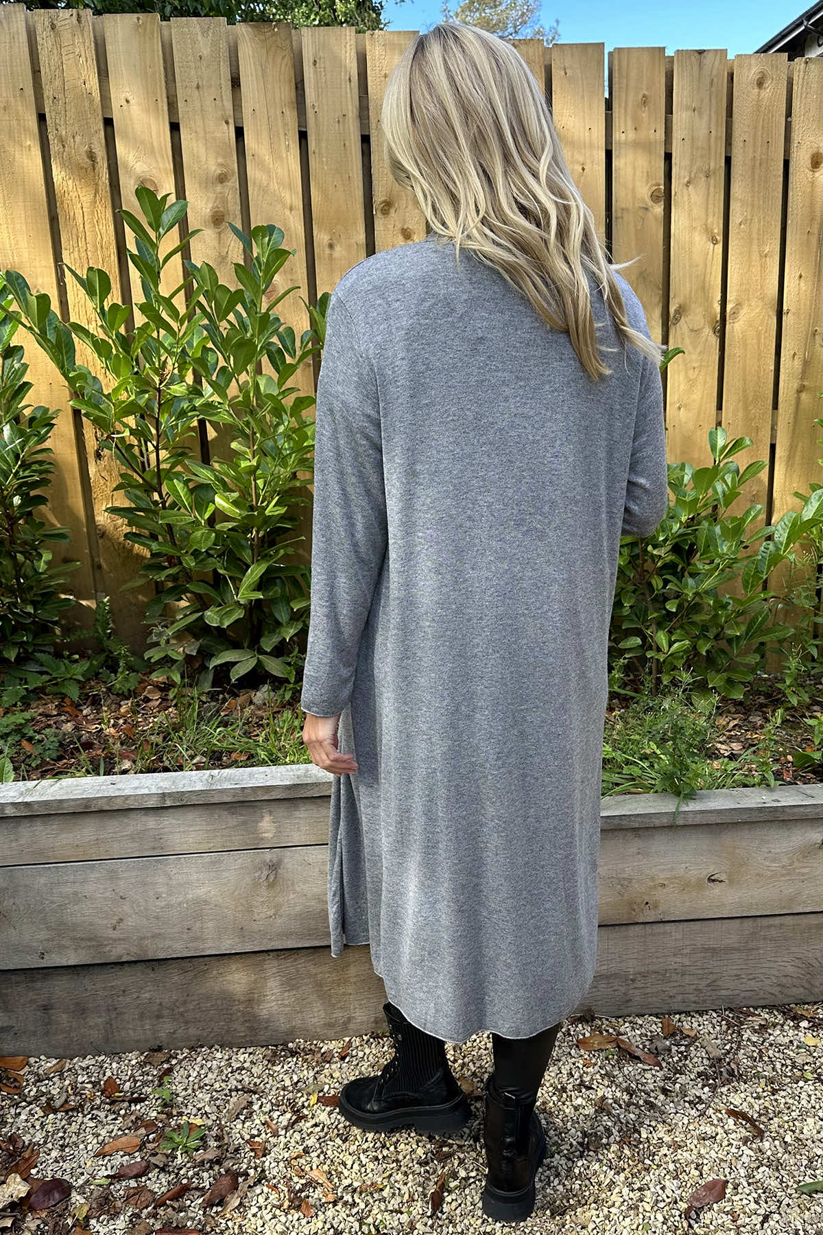 Alex Waterfall Cardigan Grey