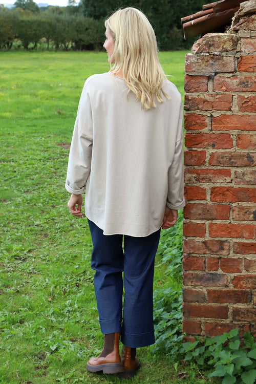 Estella Print Cotton Top Stone - Image 4