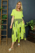 Hepworth Pebble Cotton Dress Lime Lime - Hepworth Pebble Cotton Dress Lime