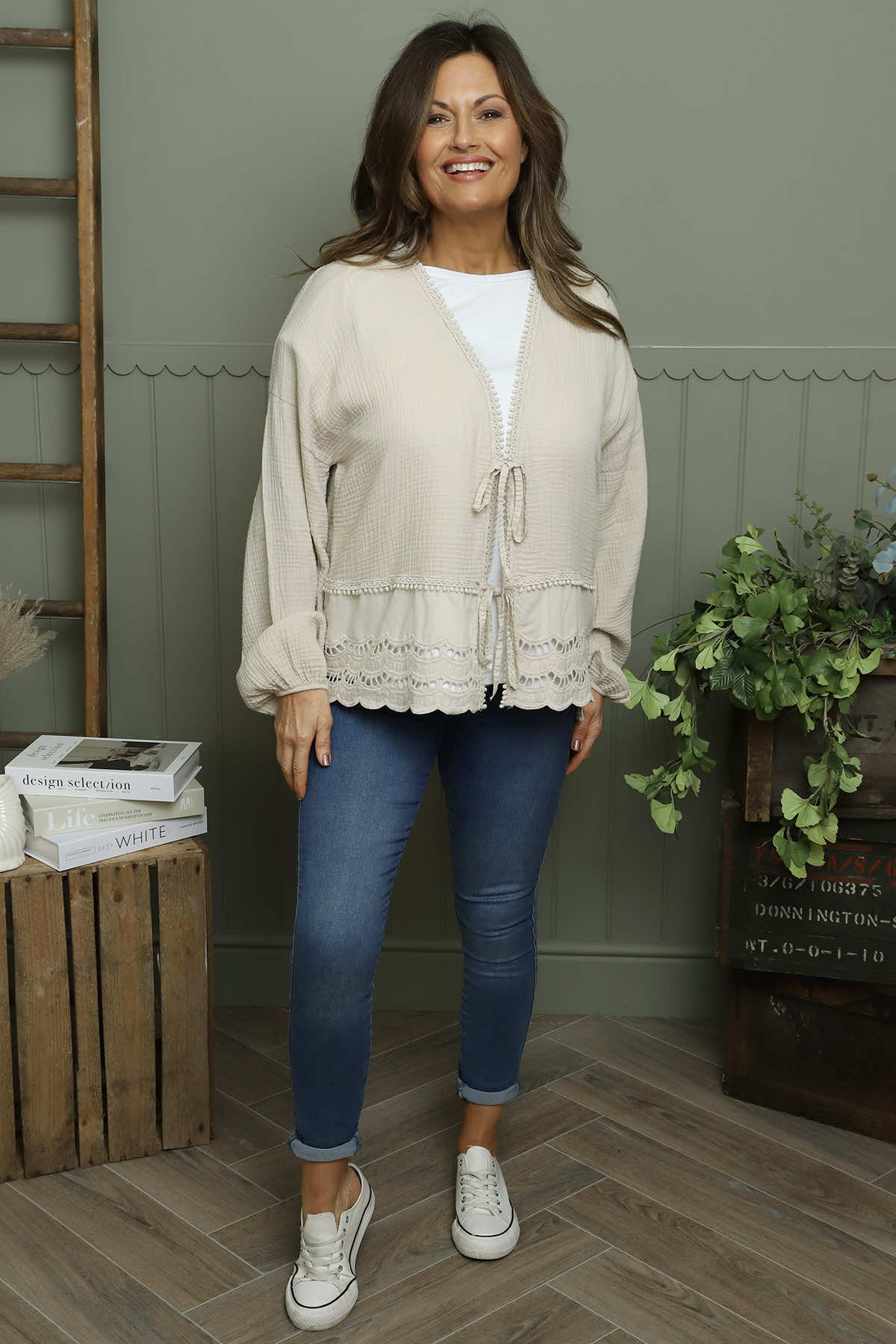 Kalkan Crinkle Cotton Jacket Stone