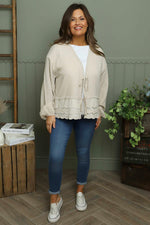 Kalkan Crinkle Cotton Jacket Stone Stone - Kalkan Crinkle Cotton Jacket Stone