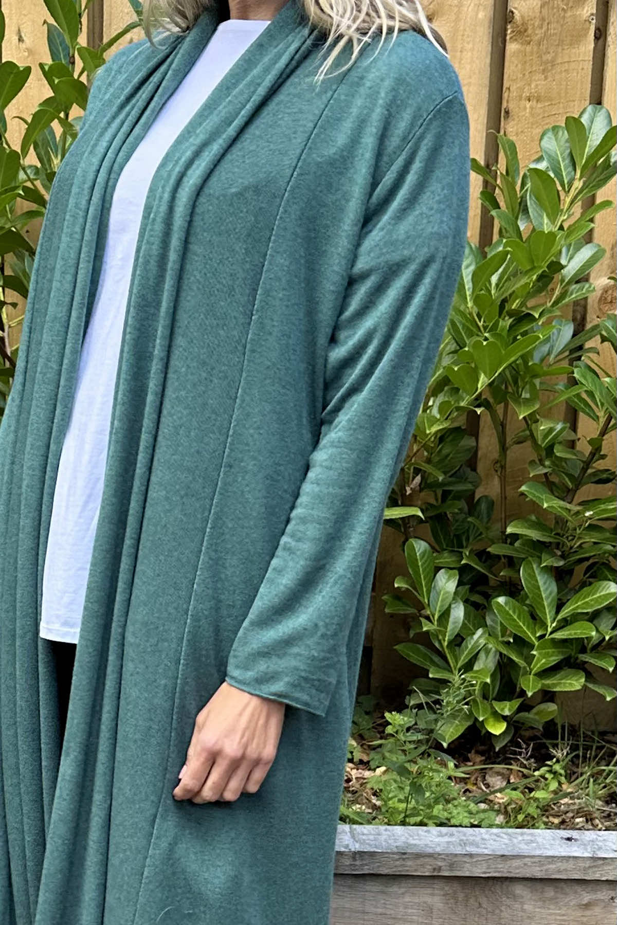 Alex Waterfall Cardigan Jade Green