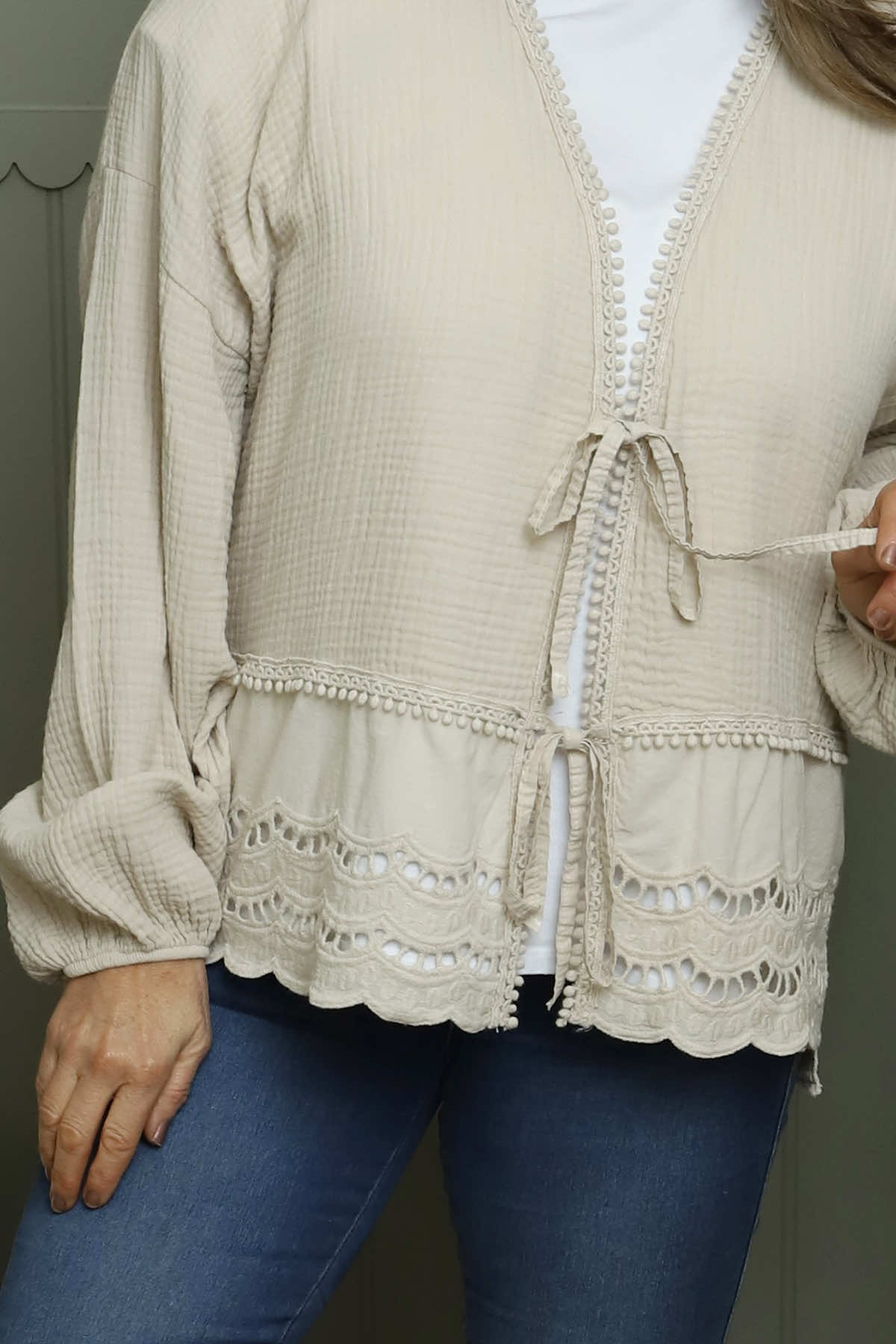 Kalkan Crinkle Cotton Jacket Stone