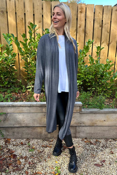 Alex Waterfall Cardigan Mid Grey