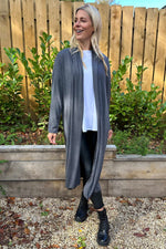 Alex Waterfall Cardigan Mid Grey Mid Grey - Alex Waterfall Cardigan Mid Grey