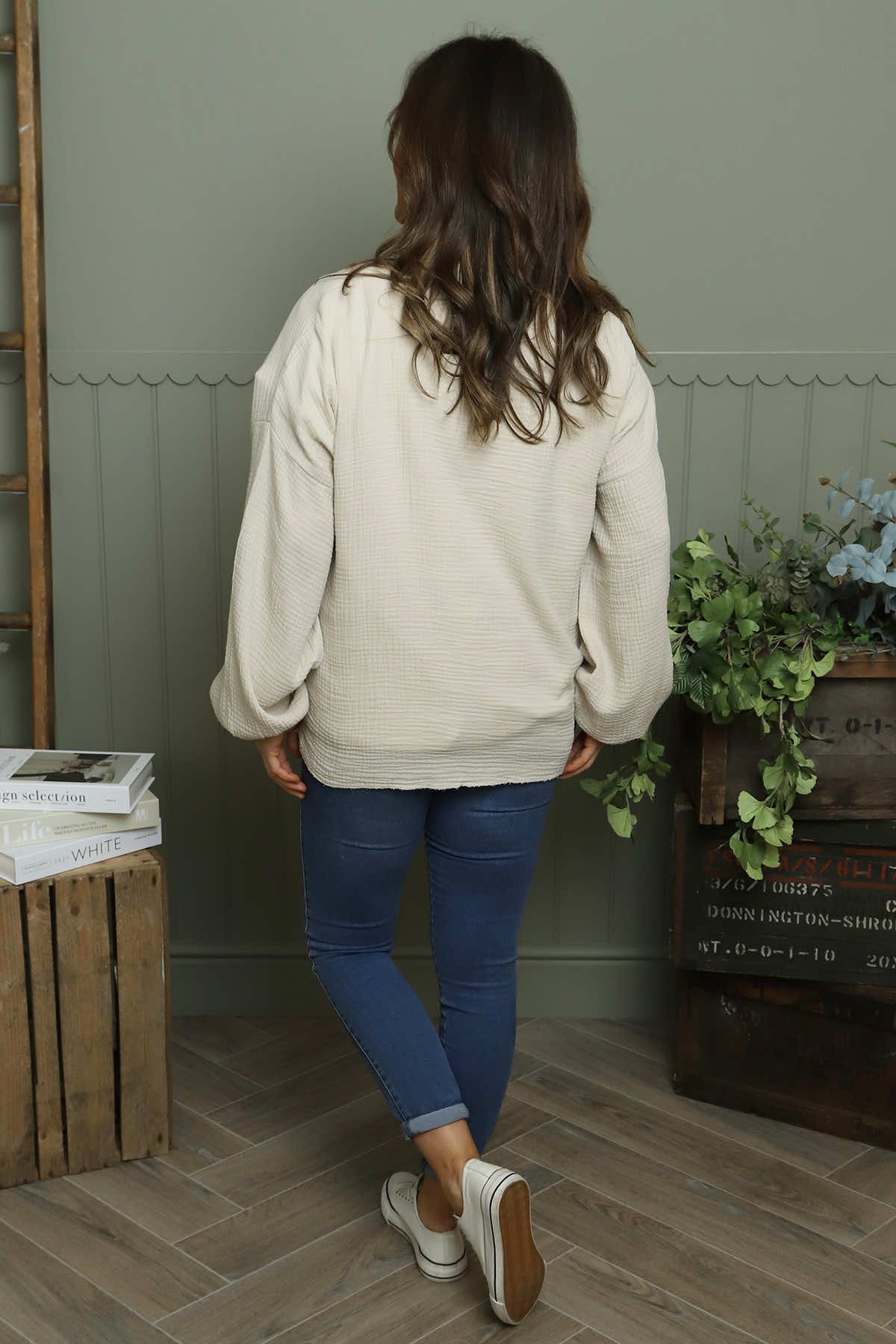 Kalkan Crinkle Cotton Jacket Stone