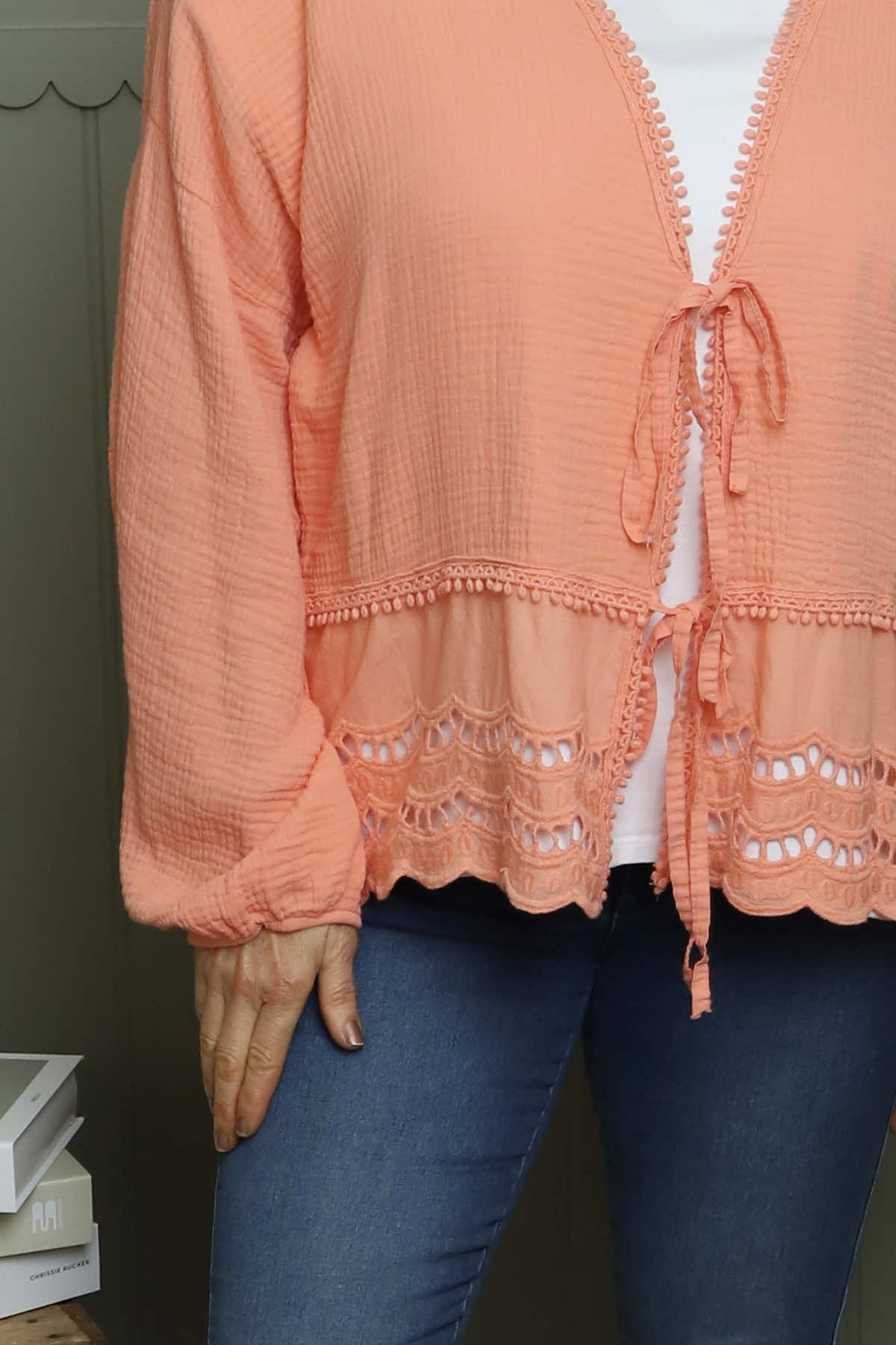 Kalkan Crinkle Cotton Jacket Orange