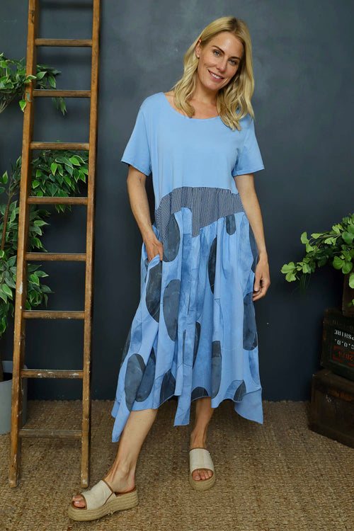Hepworth Pebble Cotton Dress Powder Blue - Image 1