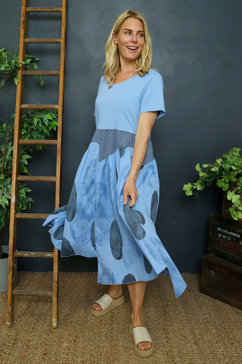 Hepworth Pebble Cotton Dress Powder Blue - Image 2