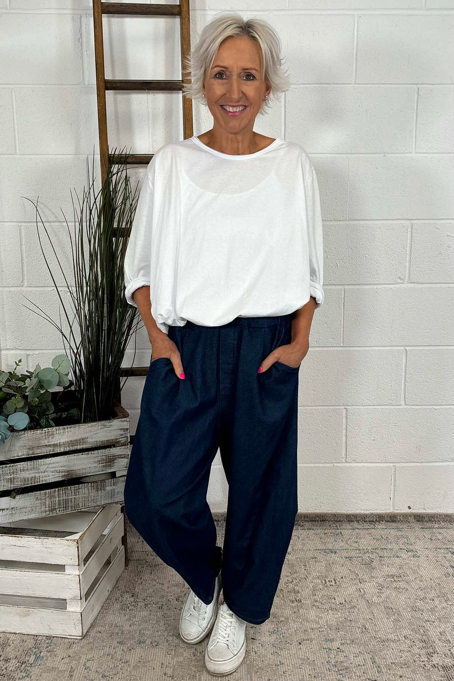 Rosie Denim Trousers Mid Denim