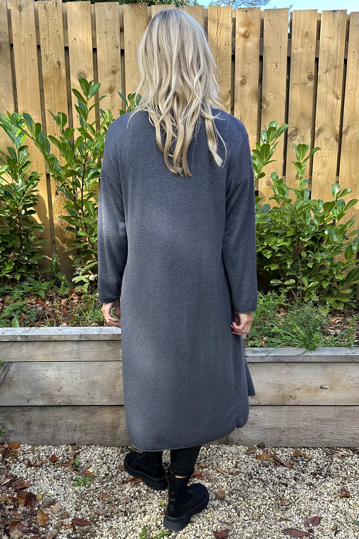 Alex Waterfall Cardigan Mid Grey